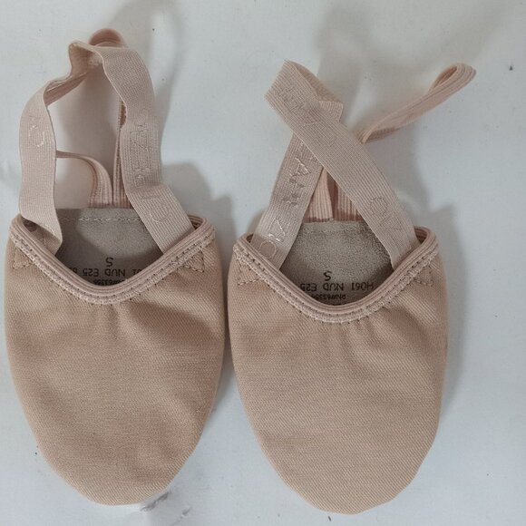 Capezio Pirouette II Canvas Dance Shoes Nude Size S H061 Sz 6-7 NEW - Picture 8 of 15